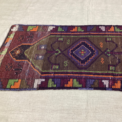 手織りトルコ絨毯 112x53cm ヴィンテージラグ 8枚目の画像