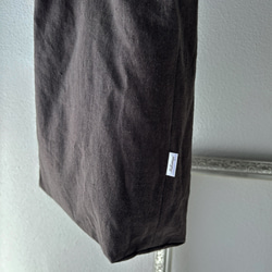 【巾着付き】コットンリネンのエコバッグ・ココア 7枚目の画像
