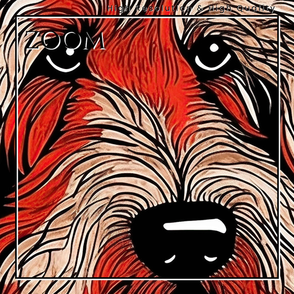 【Trinity (トリニティー)  - ゴールデンドゥードル犬 No.3】幸運 モダンアートポスター 犬の絵 犬の絵画 3枚目の画像