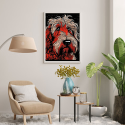 【Trinity (トリニティー)  - ゴールデンドゥードル犬 No.3】幸運 モダンアートポスター 犬の絵 犬の絵画 7枚目の画像