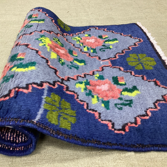 手織りトルコ絨毯 65x45cm ヴィンテージラグ 8枚目の画像
