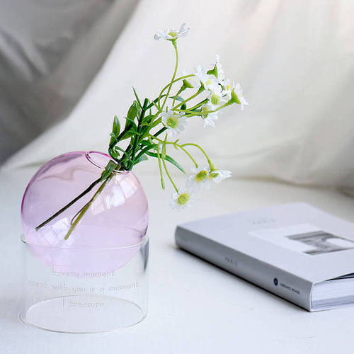 名入れ】バルーンのようなコロンと可愛いフラワーベースバルーン