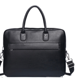 大容量12L ダブルジッパー シュリンクレザー ビジネス ブリーフケース