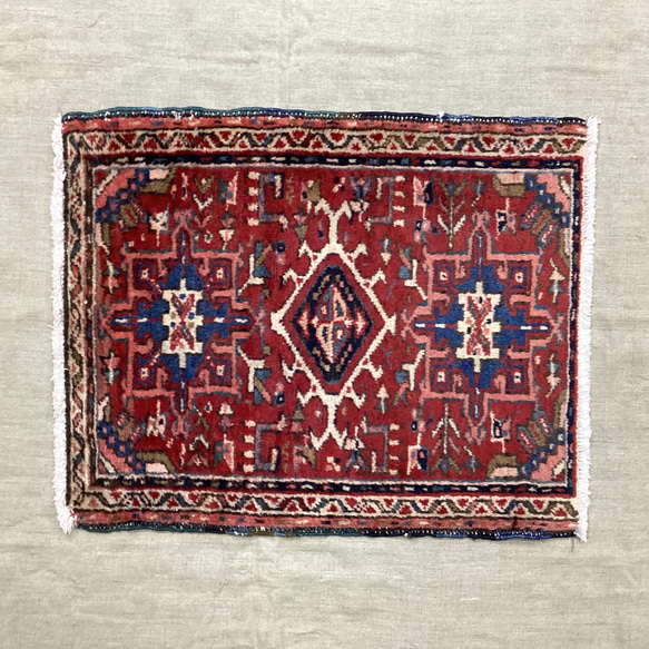 手織りアゼルバイジャン絨毯 76x62cm ヴィンテージラグ 手織りアゼルバイジャン絨毯 76x62cm ヴィンテージラグ