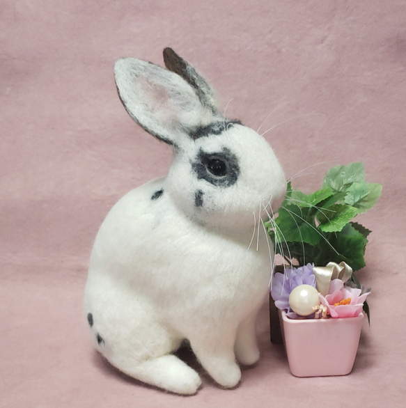 羊毛フェルト オーダー 「リアルで可愛いウサギちゃん」ぬいぐるみ うさぎ うちの子 800円 送料込み