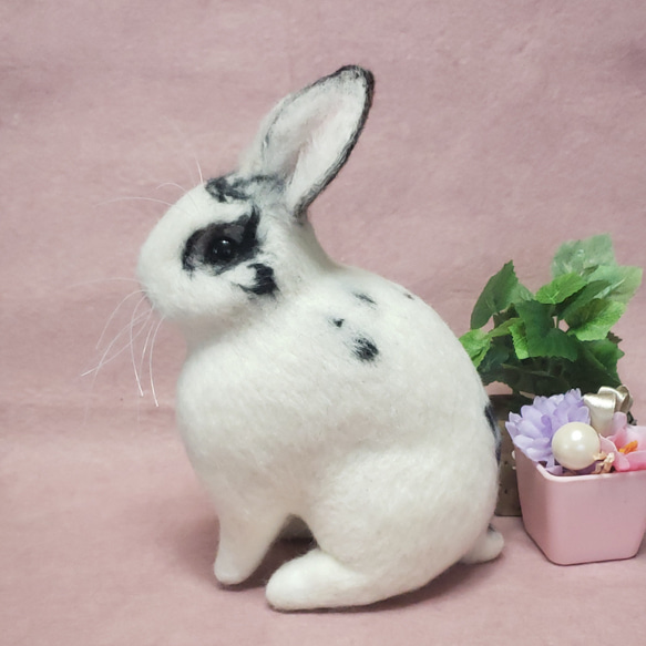 羊毛フェルト オーダー 「リアルで可愛いウサギちゃん」ぬいぐるみ うさぎ うちの子 800円 送料込み