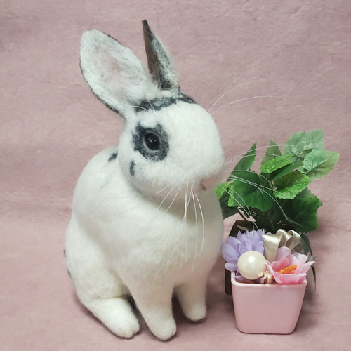 羊毛フェルト オーダー 「リアルで可愛いウサギちゃん」うちの子 ペット うさぎ 羊毛フェルト オーダー 「リアルで可愛いウサギちゃん」ぬいぐるみ