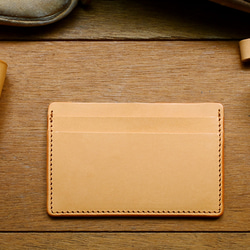 Leather Card Case ( Custom Name ) - Classic Tan 7枚目の画像