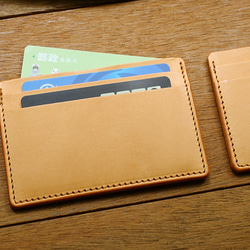 Leather Card Case ( Custom Name ) - Classic Tan 2枚目の画像