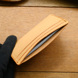 Leather Card Case ( Custom Name ) - Classic Tan 3枚目の画像