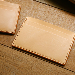 Leather Card Case ( Custom Name ) - Classic Tan 6枚目の画像