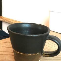 黒釉バイカラーデミタスカップ 2枚目の画像