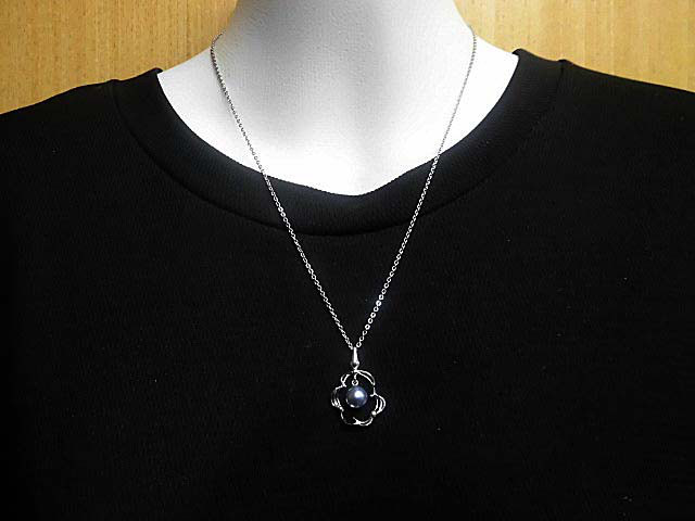天然石 SILVER925 アコヤ真珠(パール)ネックレス(ペンダント)　　240101072