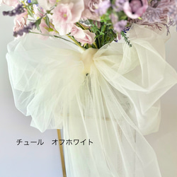 純白で高貴に♡カサブランカと胡蝶蘭のスタイリッシュブーケ　アンスリウム　ブランチ 11枚目の画像