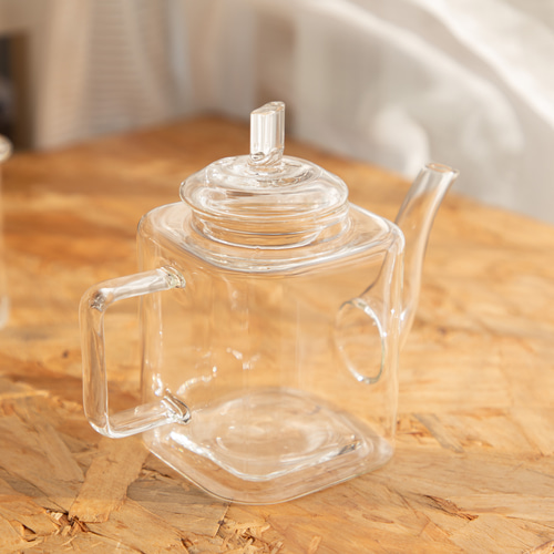 しかくいガラスポット Cubic glass pot 小さめ 約300mL ポット・急須