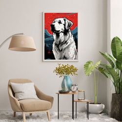 【Trinity (トリニティー)  - グレートピレニーズ犬 No.5】幸運 モダンアートポスター 犬の絵 犬の絵画 7枚目の画像