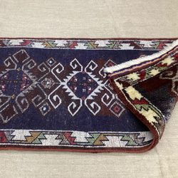 手織りトルコ絨毯 90x48cm ヴィンテージラグ 8枚目の画像