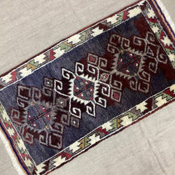 手織りトルコ絨毯 90x48cm ヴィンテージラグ 2枚目の画像