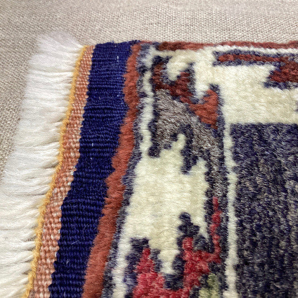 手織りトルコ絨毯 90x48cm ヴィンテージラグ 6枚目の画像