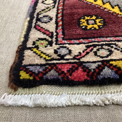 手織りトルコ絨毯 96x43cm ヴィンテージラグ 7枚目の画像