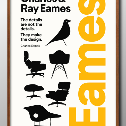 11775□アートポスター 絵画 A3サイズ『イームズ チェア』イラスト