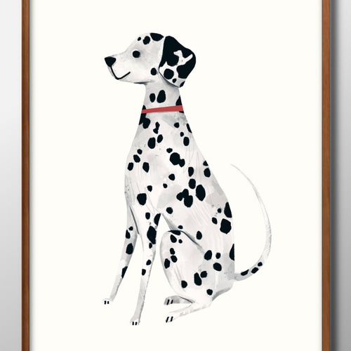 11348□アートポスター 絵画 A3サイズ『ダルメシアン 犬