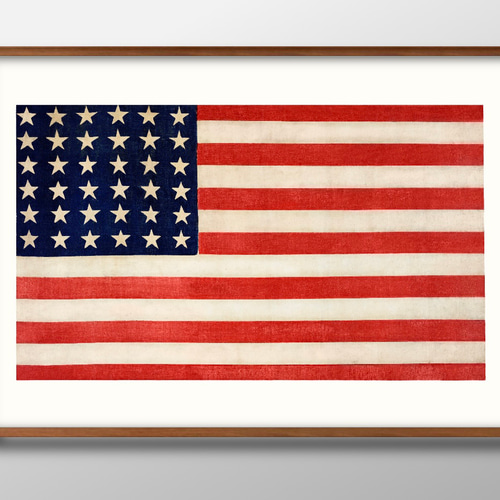 10811□アートポスター 絵画 A3サイズ『アメリカ 星条旗 国旗