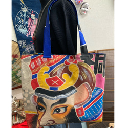 のぼり旗 柿渋 ハンドメイドトートバッグ のぼり旗トートバック 幟旗 柿渋染め リメイク - Beautiful