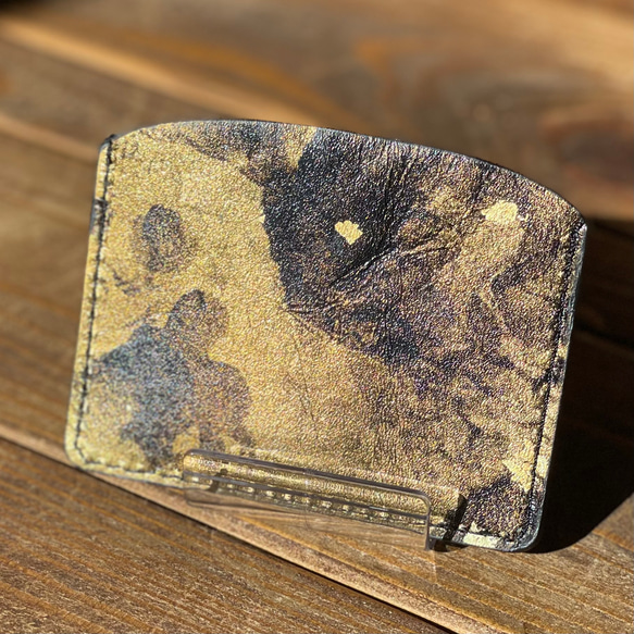 薄型 カードケース ミニマリスト キャッシュレス 金 銀 gold silver ゴールド シルバー 6枚目の画像