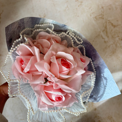 即日対応可能　Bouquet de Roses バラの花束　01 PINK韓国風　記念日／結婚式／誕生 8枚目の画像