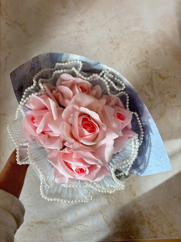 即日対応可能　Bouquet de Roses バラの花束　01 PINK韓国風　記念日／結婚式／誕生 3枚目の画像