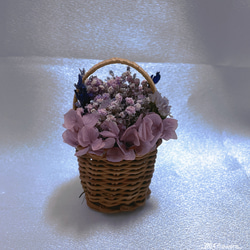 2024.flowers 乾燥花手作 乾燥花迷你花籃 送禮 小禮物 裝飾 紫色迷你花籃（已售出） 第1張的照片