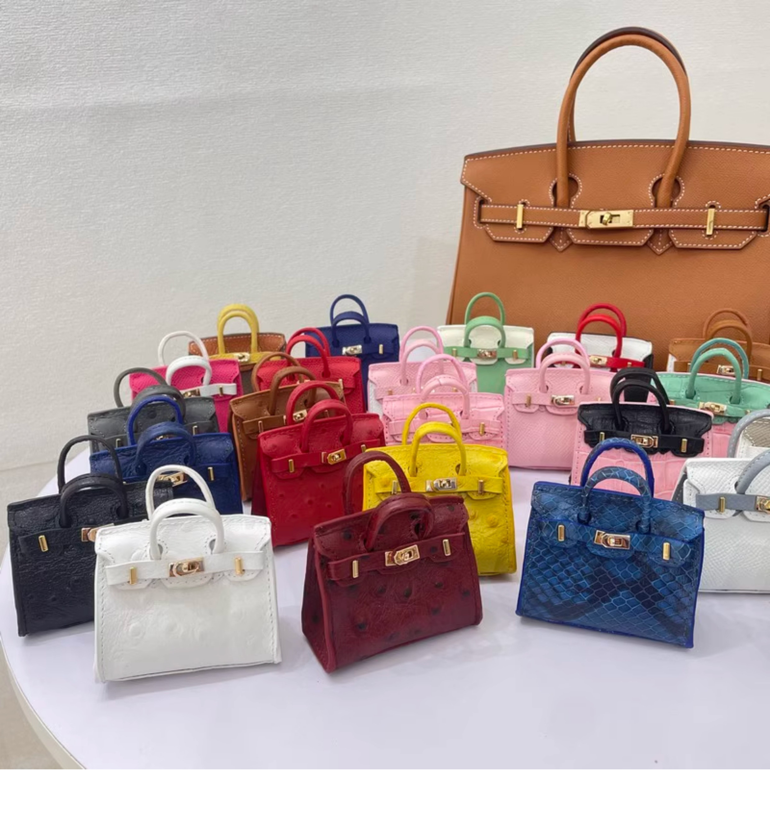 【Mini Bag】BJD Brikin 鳄鱼纹口紅イヤホンバッグキーホルダーカーチャーム香水バッグ小銭入れ