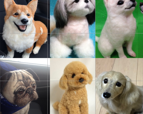 YOU。羊毛フェルトオーダー20センチサイズ♡ 愛犬さんのオーダーメイド 羊毛フェルト お座り高さ約20センチ
