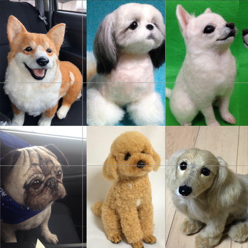 愛犬さんのオーダーメイド 羊毛フェルト お座り高さ約20センチ 愛犬さんのオーダーメイド 羊毛フェルト お座り高さ約20センチ