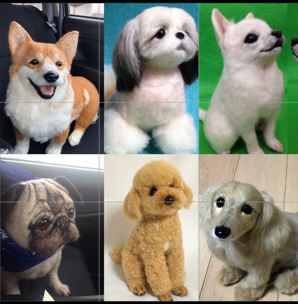 愛犬さんのオーダーメイド 羊毛フェルト お座り高さ約20センチ