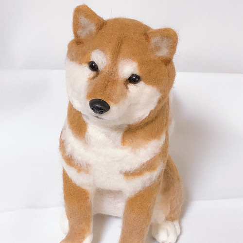 YOU。羊毛フェルトオーダー20センチサイズ♡ 愛犬さんのオーダーメイド 羊毛フェルト お座り高さ約20センチ