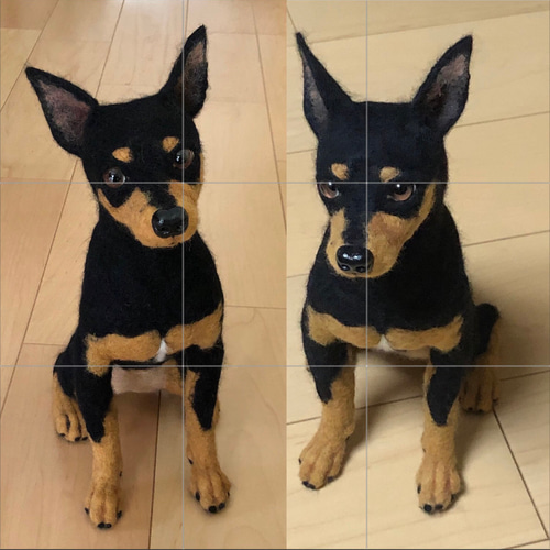 愛犬さんのオーダーメイド 羊毛フェルト お座り高さ約20センチ 愛犬さんのオーダーメイド 羊毛フェルト お座り高さ約20センチ