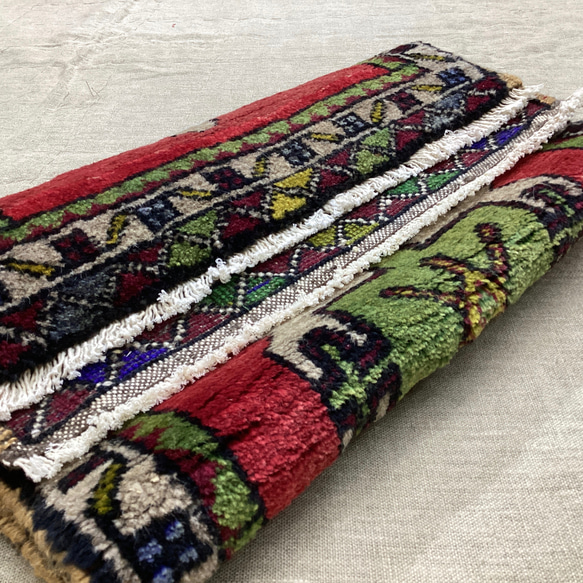 手織りトルコ絨毯 87x51cm ヴィンテージラグ 10枚目の画像
