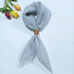 リネン麻天然素材スカーフ0009 2枚目の画像