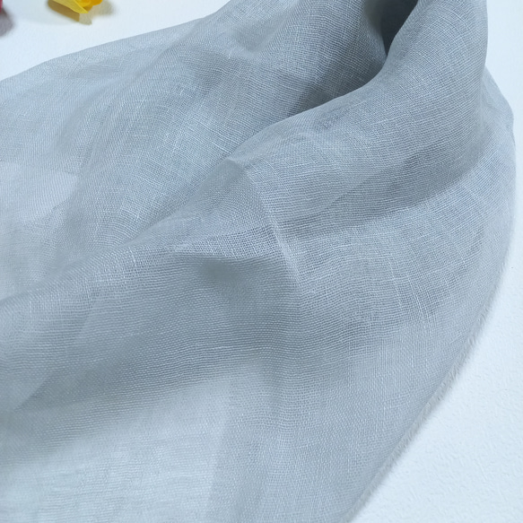 リネン麻天然素材スカーフ0009 6枚目の画像