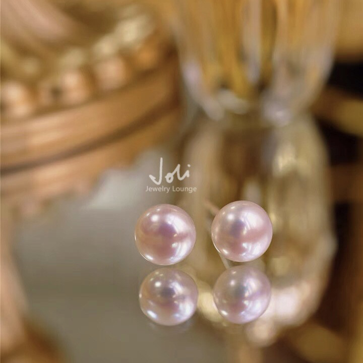 【オーロラ】天然淡水パール キラキラ スタッドピアス レトロ ゴージャス 1粒 一粒 淡水真珠 シンプル レトロ