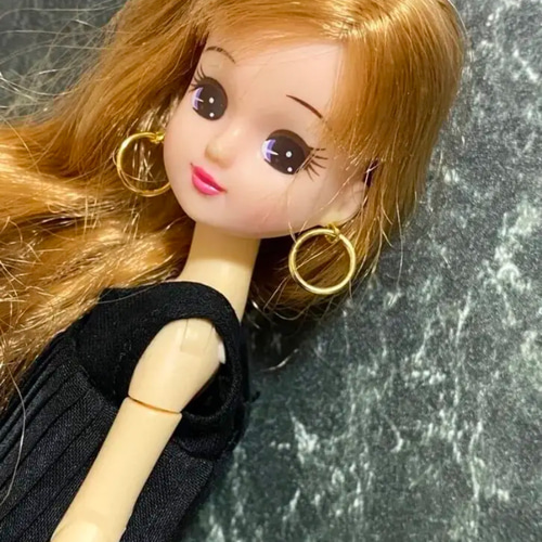 リカちゃんゴールドピアス2点セット その他人形 kiki202402