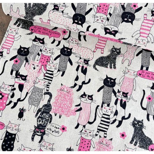 ❤人気miyako kawaguchiさんのネコ柄生地でビッグトートバッグ作成致し