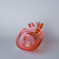 heart vase H -transparent pink- 4枚目の画像