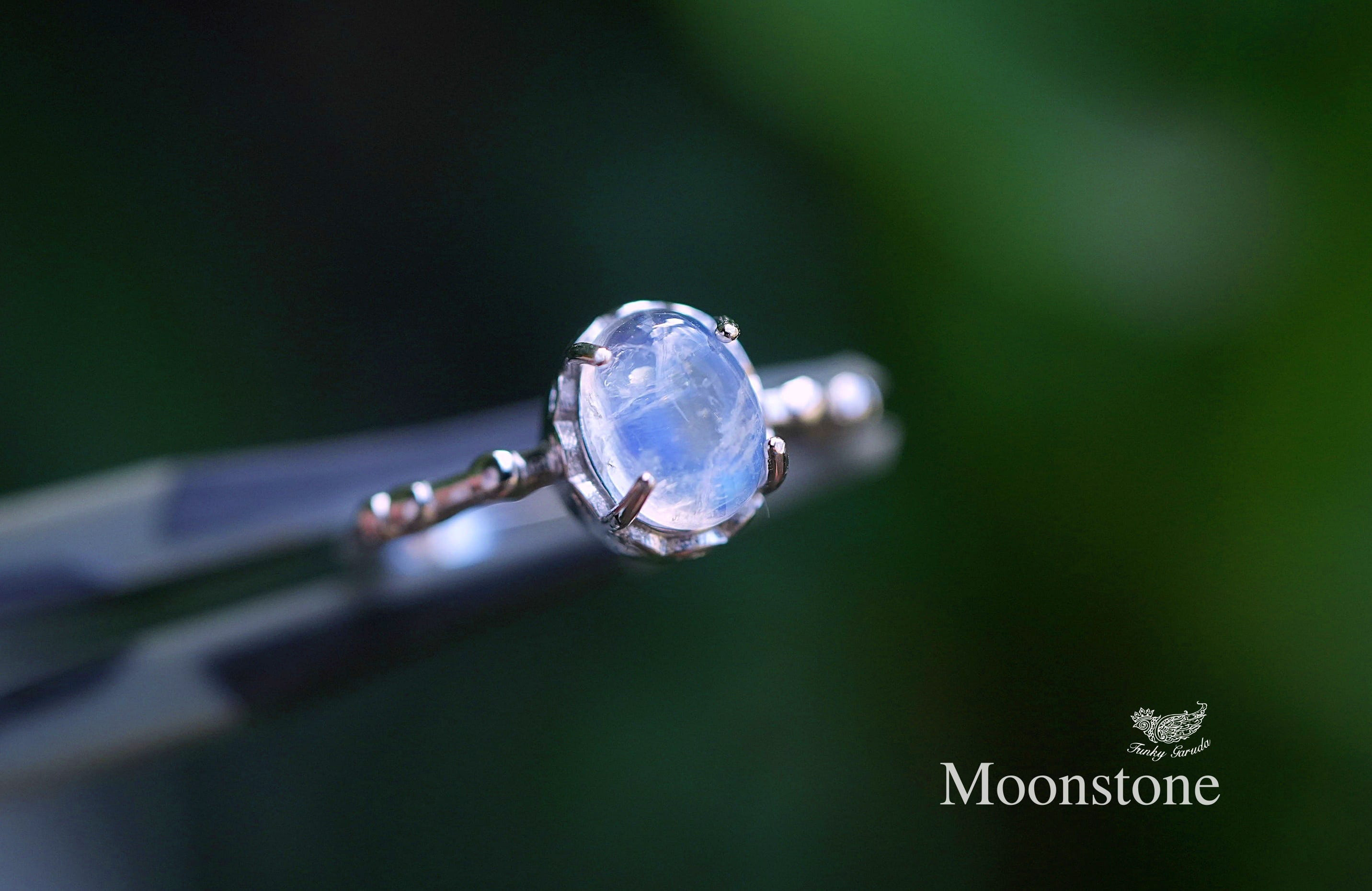 ブルーシラー★Moonstone★Sv.92.5リング1464
