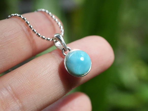 海の色★ラリマー★Larimar　シルバーペンダント 1462 4枚目の画像