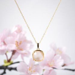 貝製コームネックレス雲モチーフ