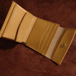 三つ折りウォレット【ROCADO社ミュージアムシェルコードバン】 3枚目の画像