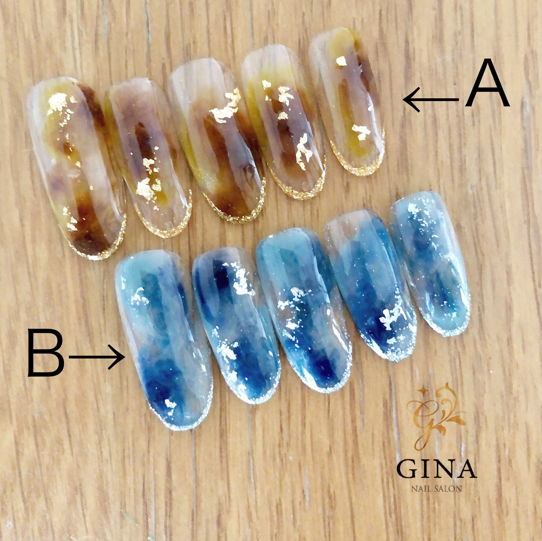 ネイルチップ/べっ甲/タイダイ/ニュアンス/クリア